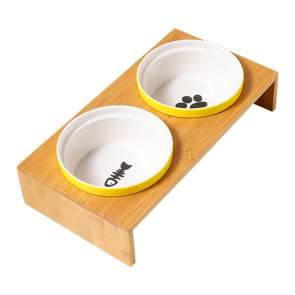 Bol rotund din ceramică pentru hrana pisicilor