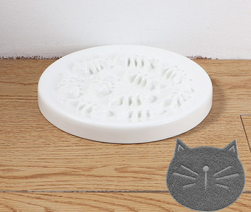 Στρογγυλό κεραμικό μπολ για γατοτροφή