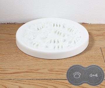 Στρογγυλό κεραμικό μπολ για γατοτροφή