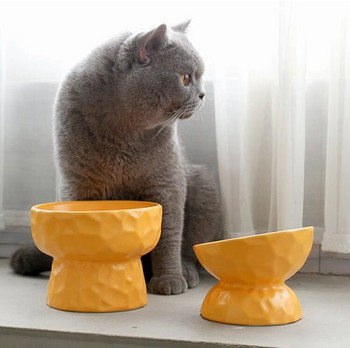 Керамична купа за котки - подходяща за храна и вода