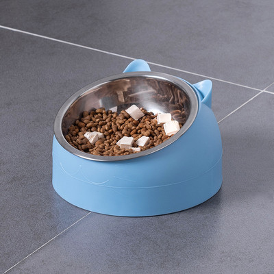 Bol dublu pentru pisici cu doua compartimente pentru mancare si apa