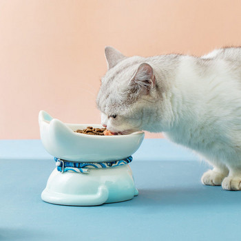 Κεραμικό μπολ για φαγητό σε σχήμα γάτας