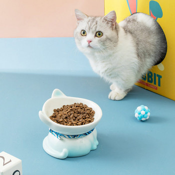 Κεραμικό μπολ για φαγητό σε σχήμα γάτας