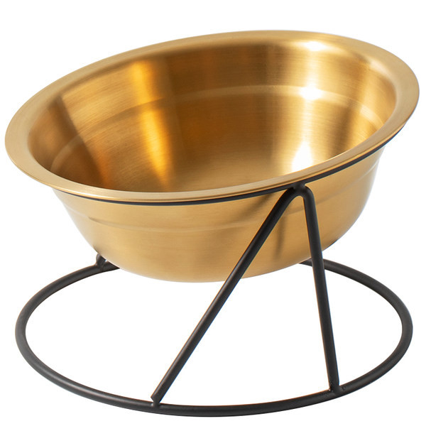 Bol pentru pisici din oțel inoxidabil cu suport