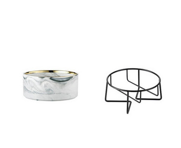 Κεραμικό μπολ για γατοτροφή με μεταλλική βάση