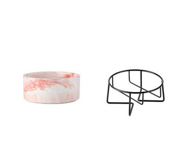 Κεραμικό μπολ για γατοτροφή με μεταλλική βάση