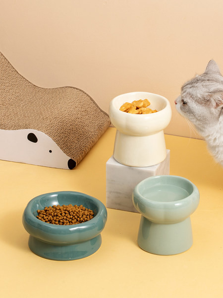 Bol din ceramică pentru pisici - potrivit pentru hrană și apă