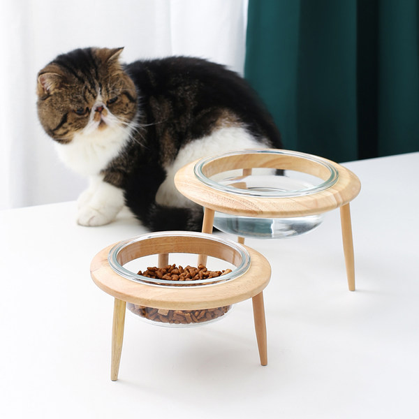 Bol pentru pisici cu sau fără suport de lemn