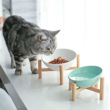 Κεραμικό στρογγυλό μπολ για φαγητό και νερό για γάτες