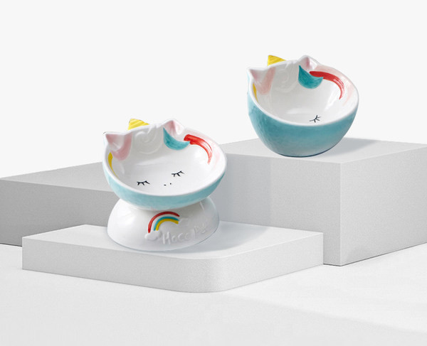 Керамични купи за храна или вода на котки