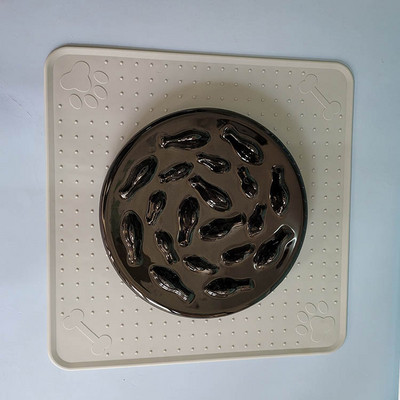 Bol din ceramică pentru pisici pentru hrănire lentă