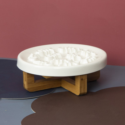 Bol din ceramică pentru pisici pentru hrănire lentă