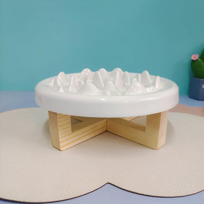 Bol din ceramică pentru pisici pentru hrănire lentă