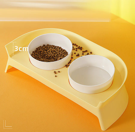 Κεραμικό διπλό μπολ φαγητού