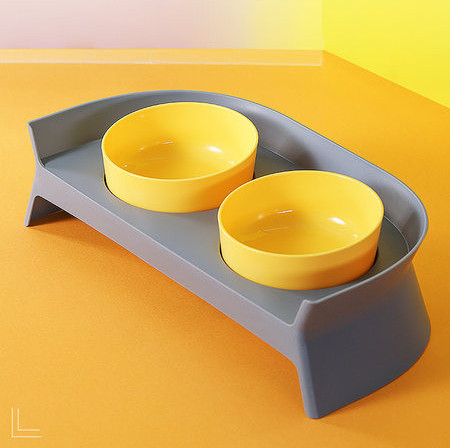 Κεραμικό διπλό μπολ φαγητού