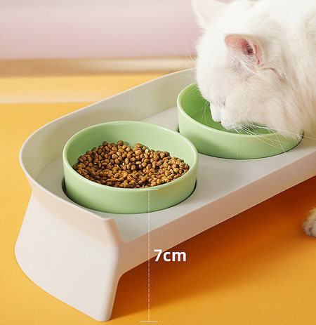 Κεραμικό διπλό μπολ φαγητού