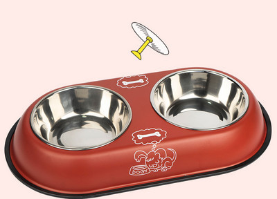 Bol dublu pentru hrana si apa pentru pisici