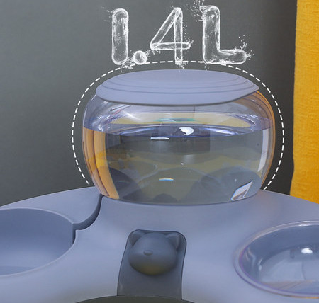 Bol de mâncare pentru pisici și dozator de apă - două modele