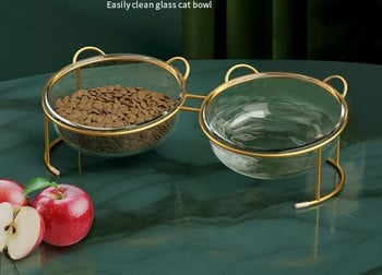 Διπλό μπολ για φαγητό και νερό για γάτες