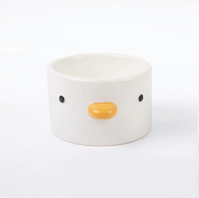 Κεραμικό μπολ για γατοτροφή σε λευκό χρώμα