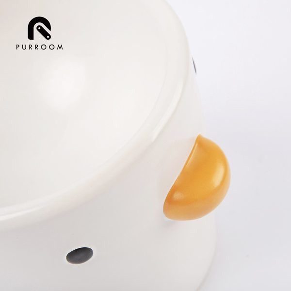 Κεραμικό μπολ για γατοτροφή σε λευκό χρώμα