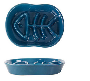 Keraamiline kauss aeglaselt toitvatele kassidele