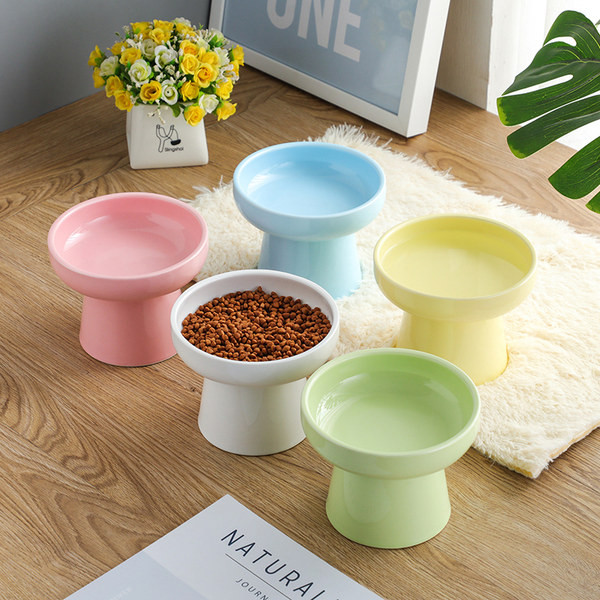 Кръгла купа за храна на котки -няколко цвята