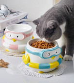 Bol ceramic pentru mancare in doua modele pentru pisici