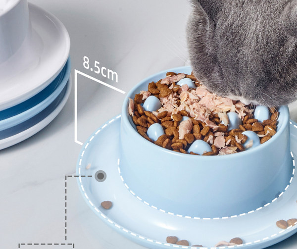 Bol rotund pentru hrana pisicilor