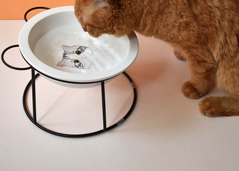 Керамична купа с апликация в два модела за котки