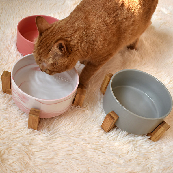 Κεραμικό στρογγυλό μπολ για τροφή για κατοικίδια