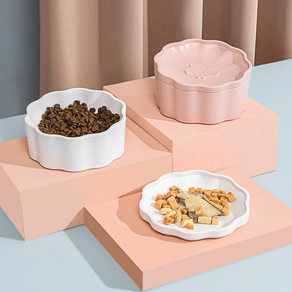 Κεραμικό μπολ με τροφή για γάτες με καπάκι