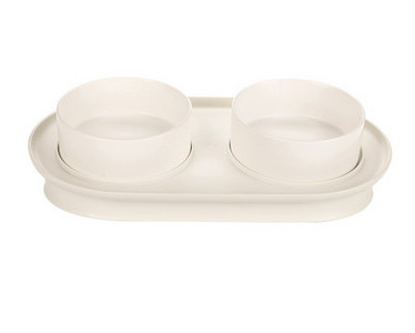 Διπλό κεραμικό μπολ για γατοτροφή