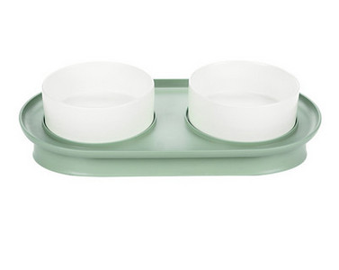 Διπλό κεραμικό μπολ για γατοτροφή