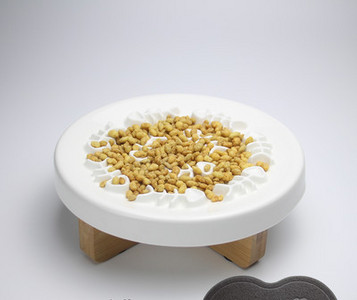 Керамична кръгла купа за бавно хранене