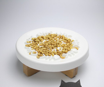 Керамична кръгла купа за бавно хранене