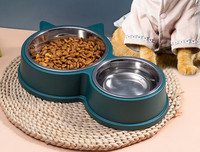 Μεταλλικό μπολ φαγητού με δύο θήκες