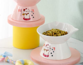 Керамична купа за храна в комплект за котки
