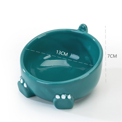 Okrugla keramička posuda za mačju hranu