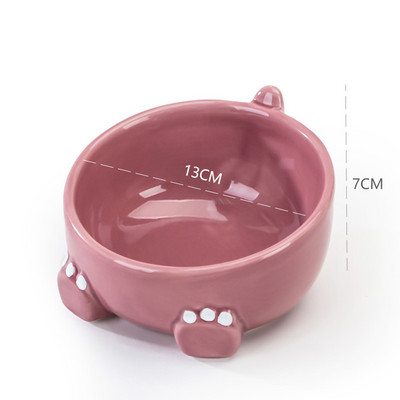 Okrugla keramička posuda za mačju hranu