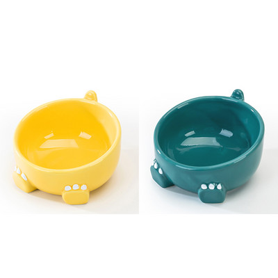 Okrugla keramička posuda za mačju hranu