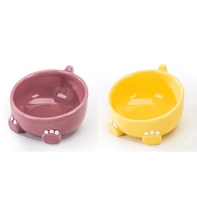 Okrugla keramička posuda za mačju hranu