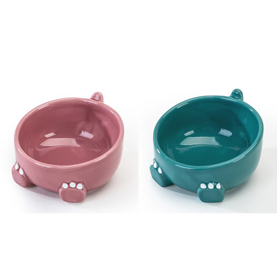 Okrugla keramička posuda za mačju hranu