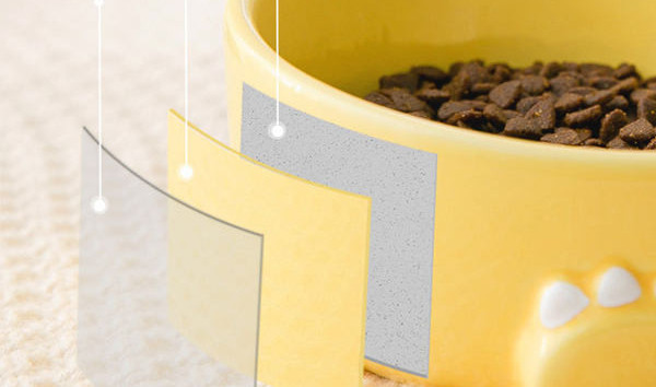 Okrugla keramička posuda za mačju hranu