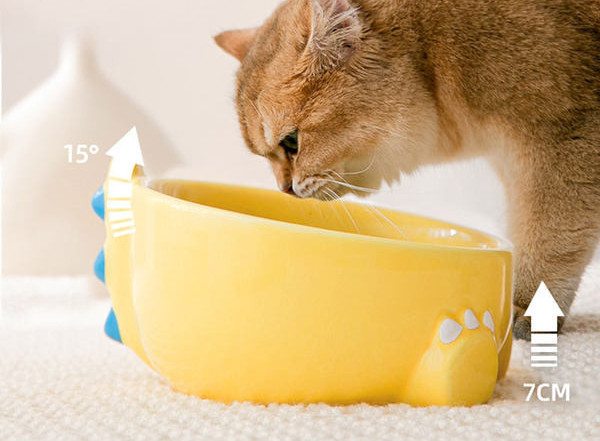 Okrugla keramička posuda za mačju hranu