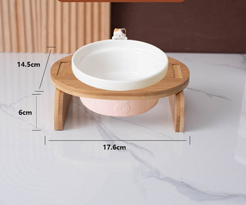 Set boluri cu suport din lemn pentru pisici in doua modele