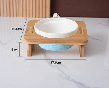 Set boluri cu suport din lemn pentru pisici in doua modele