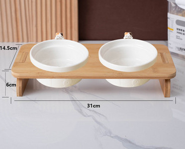 Set boluri cu suport din lemn pentru pisici in doua modele