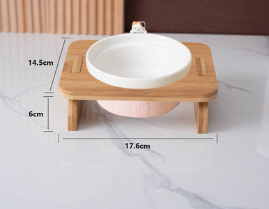 Set boluri cu suport din lemn pentru pisici in doua modele