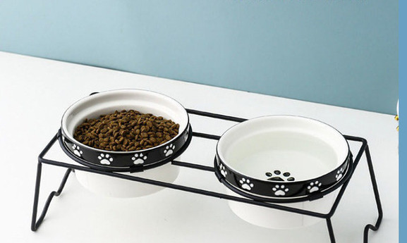 Keraamiline kauss kassi- ja koeratoidu jaoks